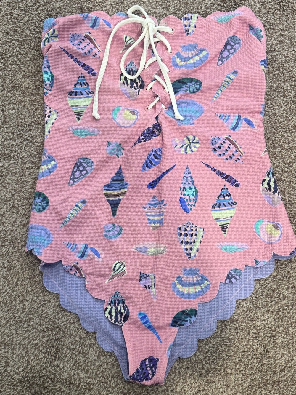 Marysia Palm Springs Reversible Tie Maillot Pink & Purple One Piece - Size Large